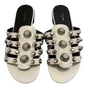 Leather sandal Balenciaga White size 38 in Leather